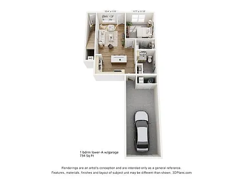 Floor plan 1 Bedroom A2