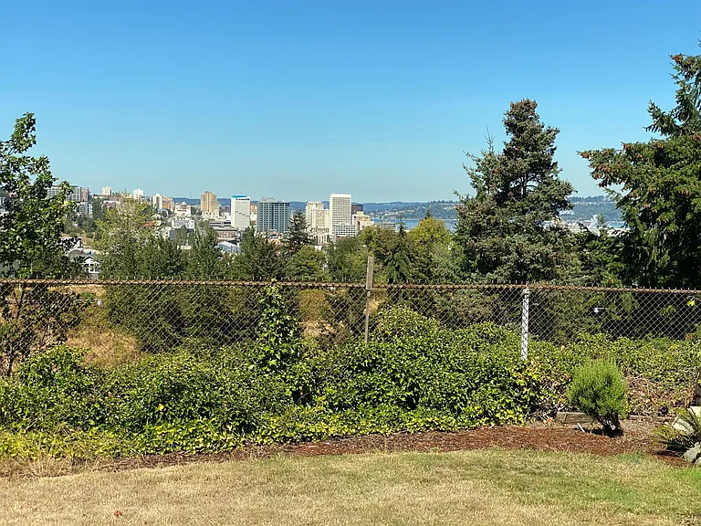 Backyard view of Tacoma and Puget Sound