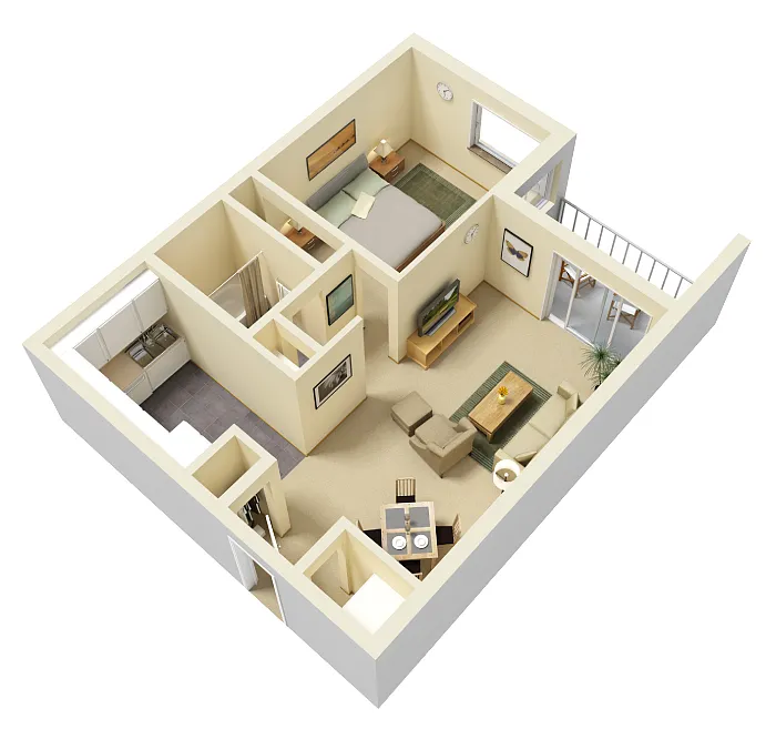 Floor plan 1 Bedrooms