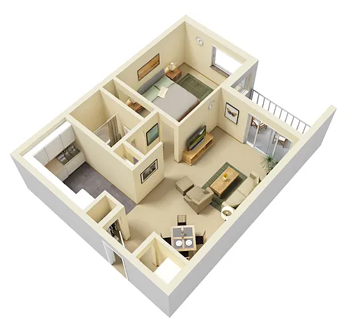 Floor plan 1 Bedrooms