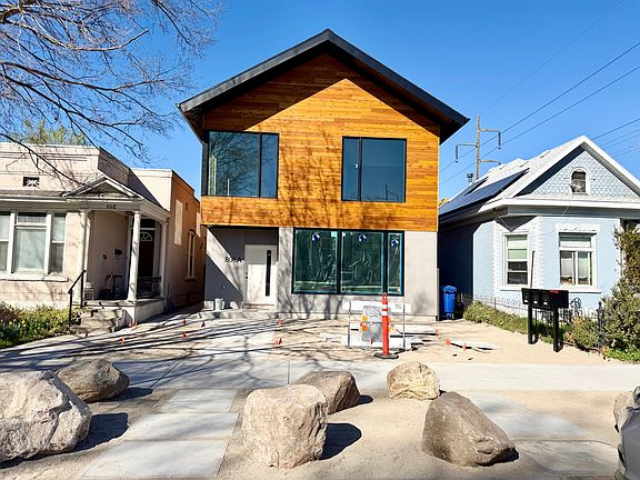 Front of home facing Jefferson St. Front door of Unit A.