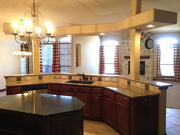 Kitchen overlooking living room