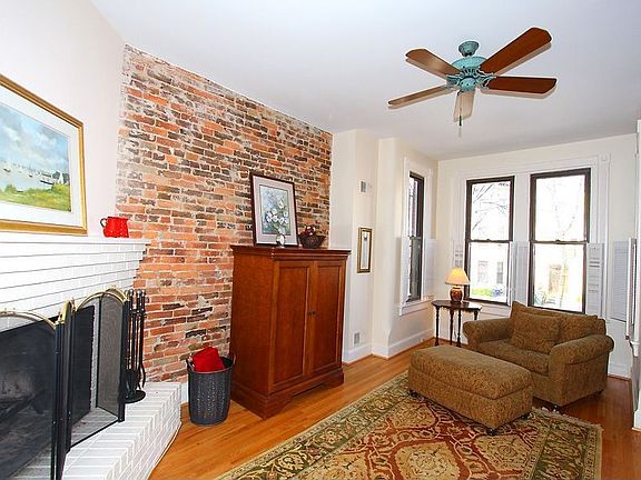 Living Room, exposed brick 