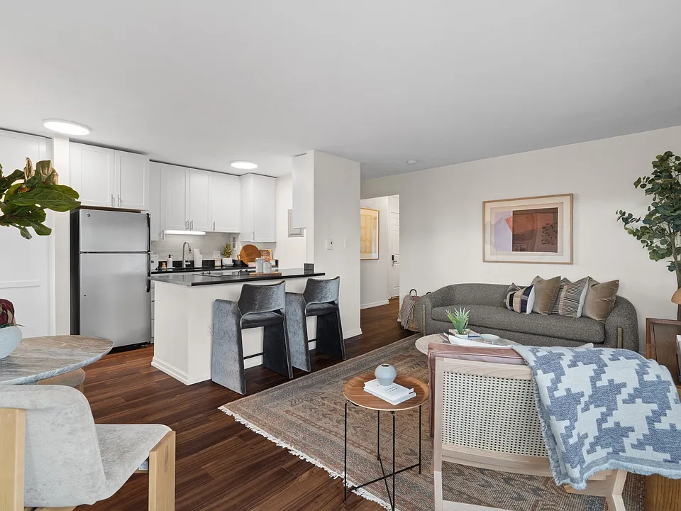 Spacious Living Room at Skye Apartments in Seattle, WA 98121