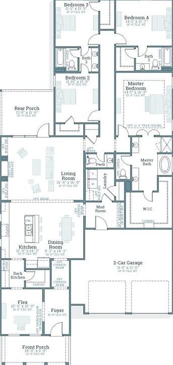 Elevation A - Floorplan