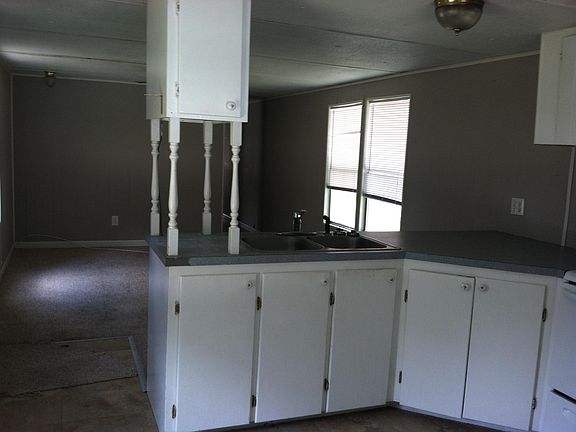kitchen and living room 