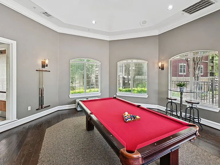 Game room with pool table