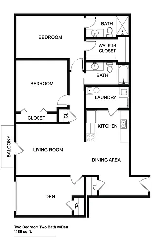 Floor plan 3 Bed 2 Bath