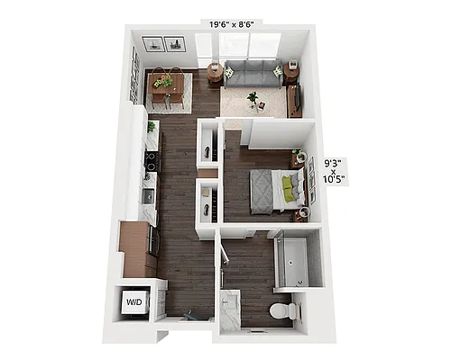 Floor plan Studio E1A