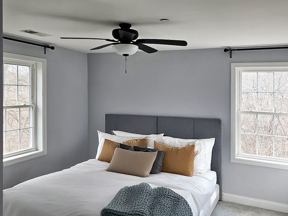Master bedroom with double door closet