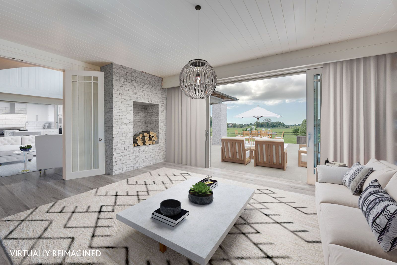  Sun room of 6 Dannielles Way, Bridgehampton, NY (virtually re-imagined)