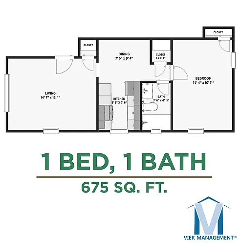 Floor plan One Bed