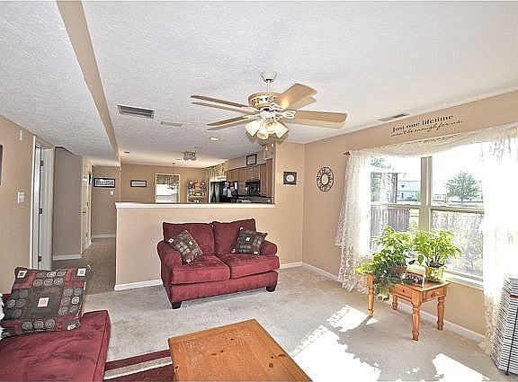 Open floor plan. Family Room into Kitchen