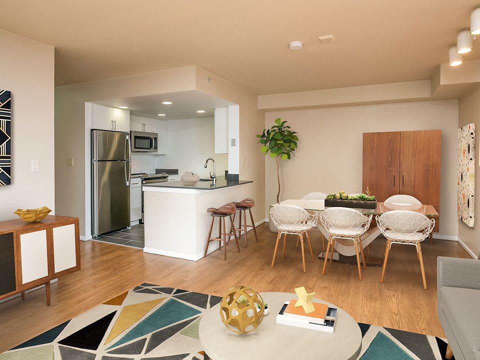 Kitchen and Dining Room with Hard Surface Flooring