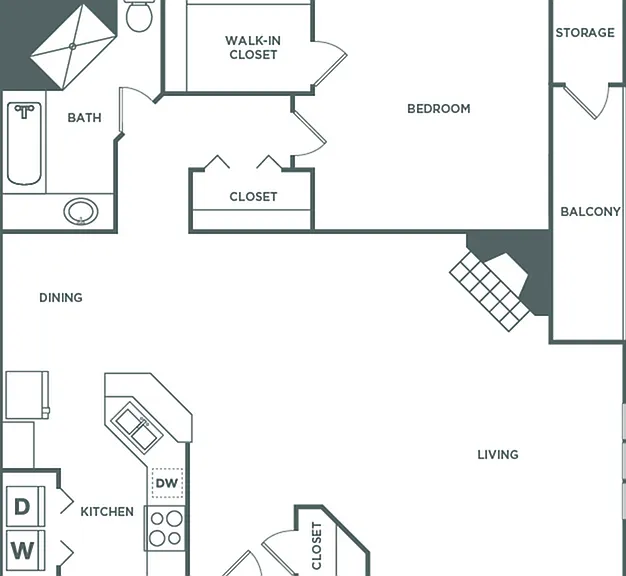 One Bedroom One Bath (900 SF) One Bedroom One Bath (900 SF)