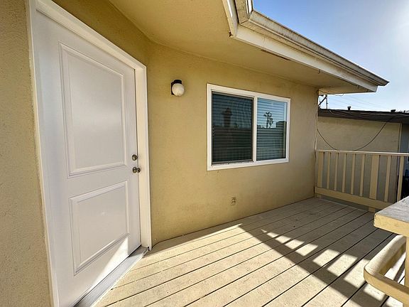 small balcony, new front door