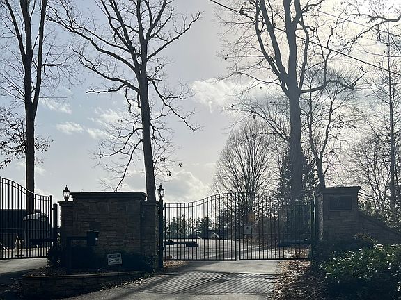 Gated entrance of neighborhood