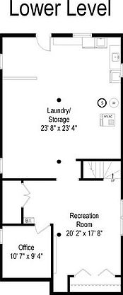 Lower level floor plan