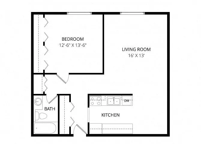 Floor plan One Bedroom