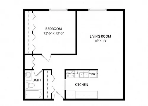 Floor plan One Bedroom