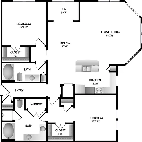 Floor plan Drexel - B2SR