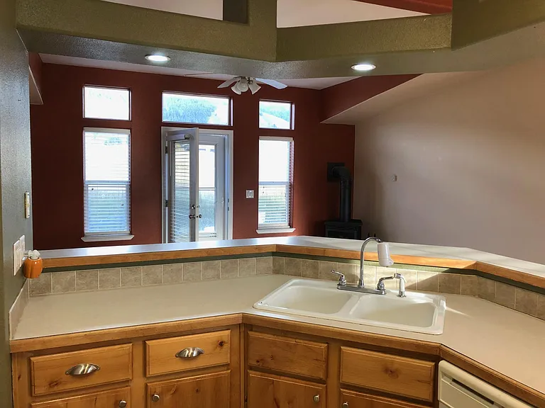 Open kitchen to living room