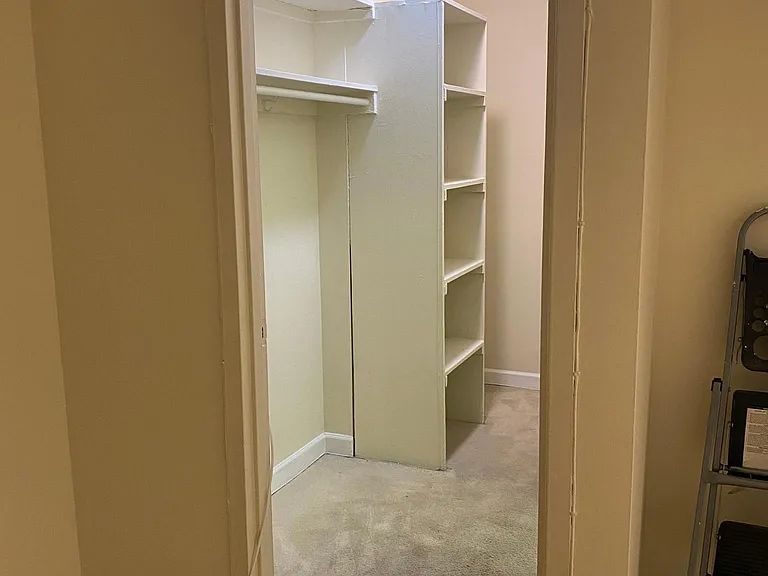 Entering the closet.
