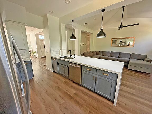 Kitchen to Living Room & Family Room