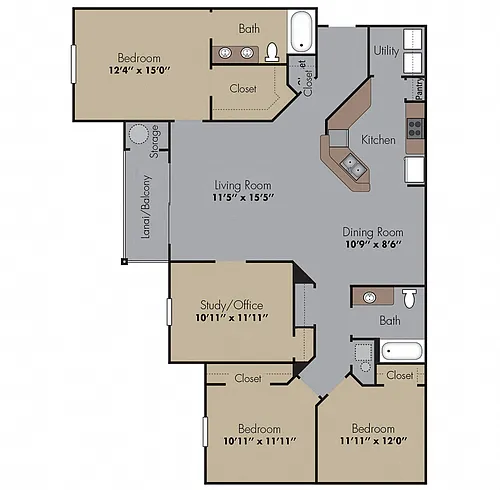 Floor plan Vilano + Den