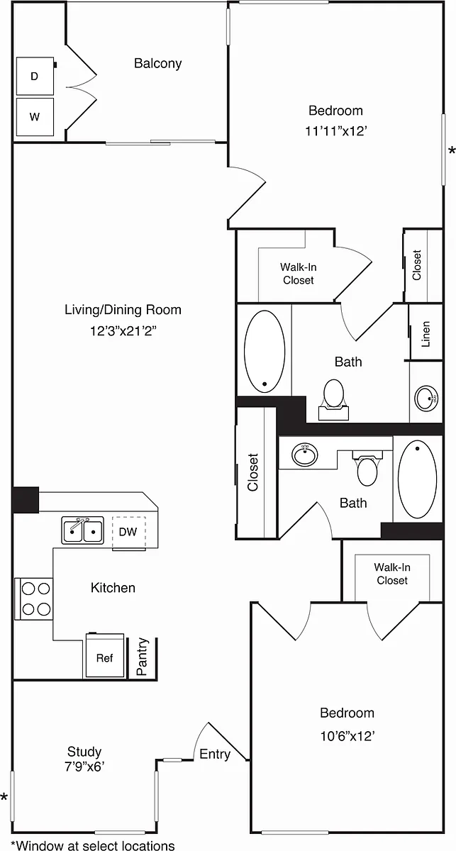 Floor plan F-The Pinnacle with study