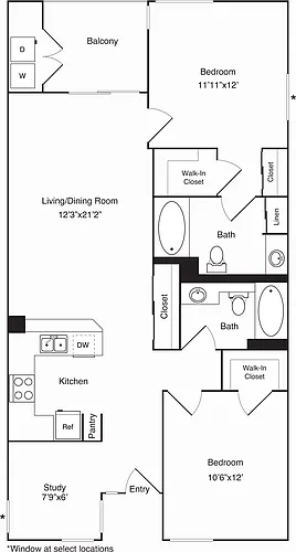 Floor plan F-The Pinnacle with study