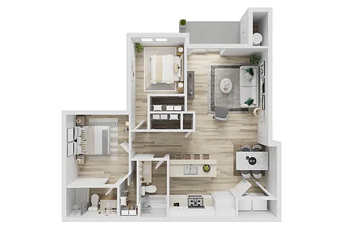 Floor plan 2 Bed 2 Bath