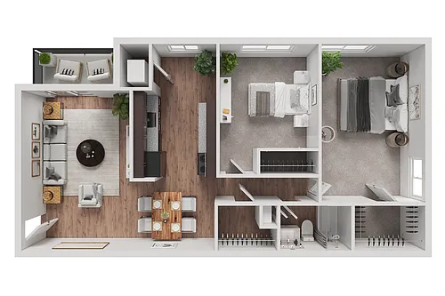Floor plan 2 Bedroom Deluxe