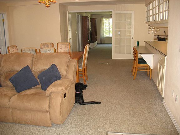 familyroom view thru french doors to livingroom