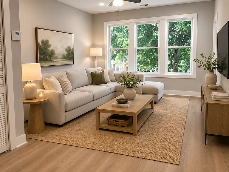 Virtually Staged Living Room