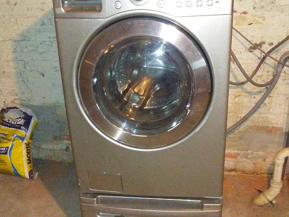Washer in front basement