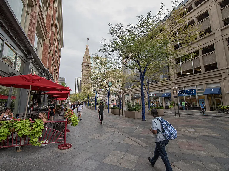 The 16th Street Mall has many options for shopping and dining