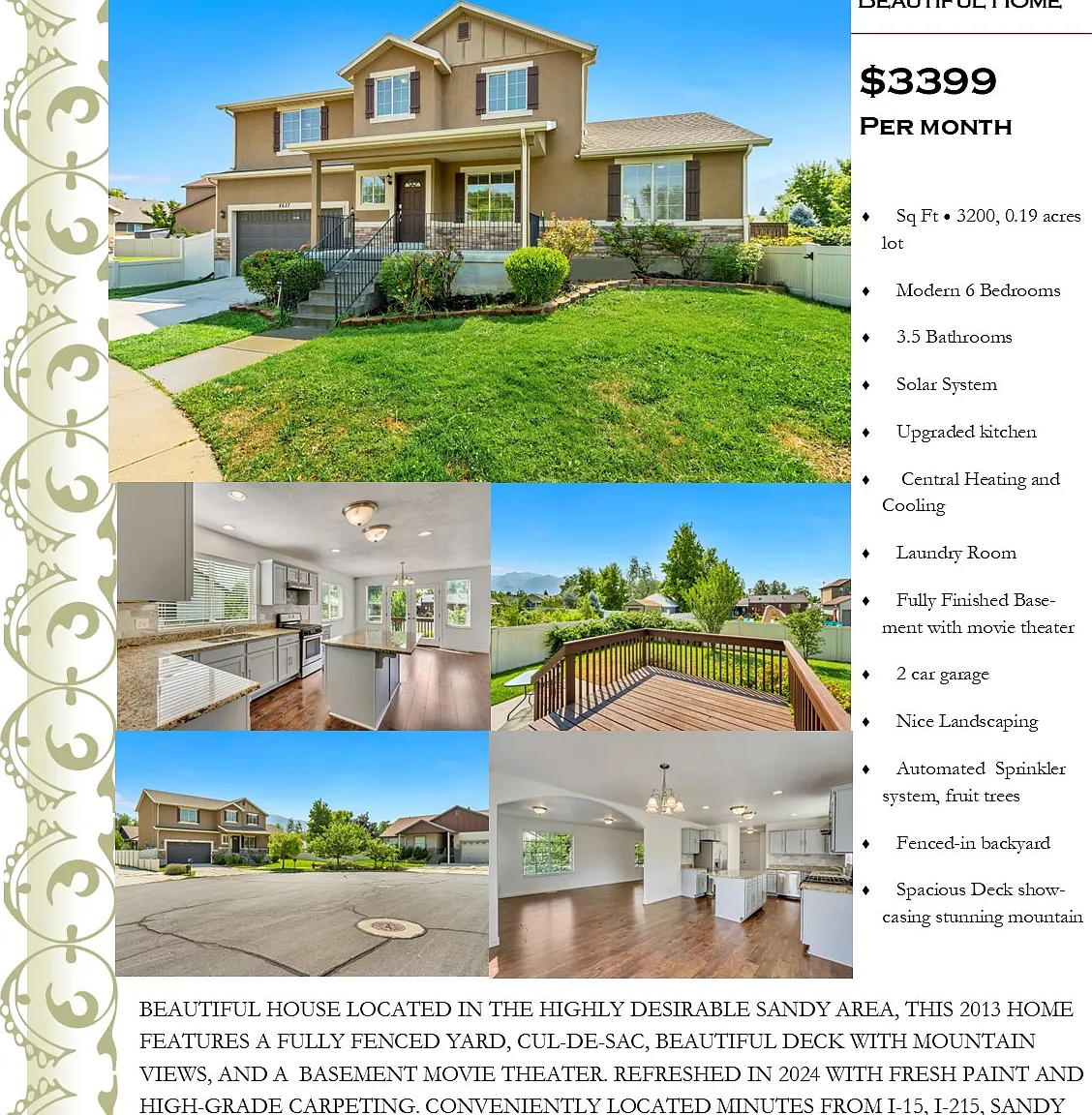 6 bed, 3.5 bath, 3200 sqft, $3,399 — Photo 1