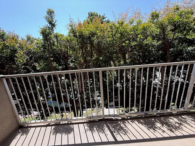 Private balcony off living room