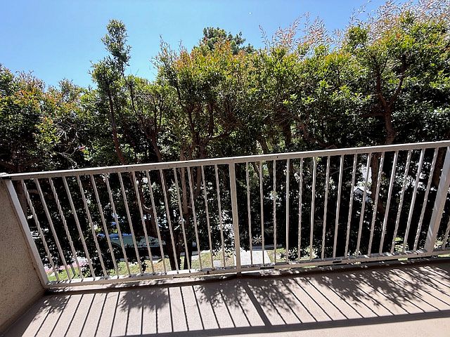 Private balcony off living room