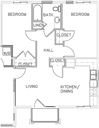 Floor plan 2 Bedroom