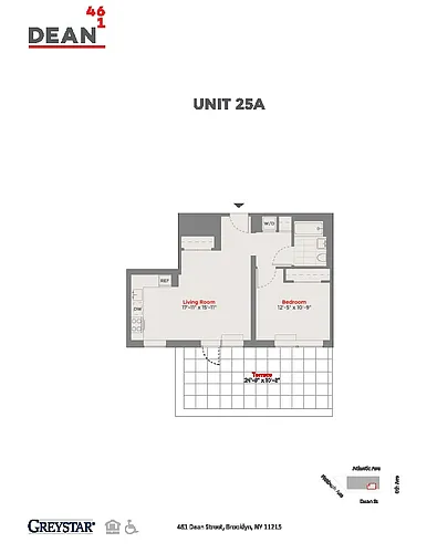 Floor plan 1 Bedroom / 1 Bathroom