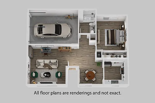 Floor plan One Bedroom + One Bath