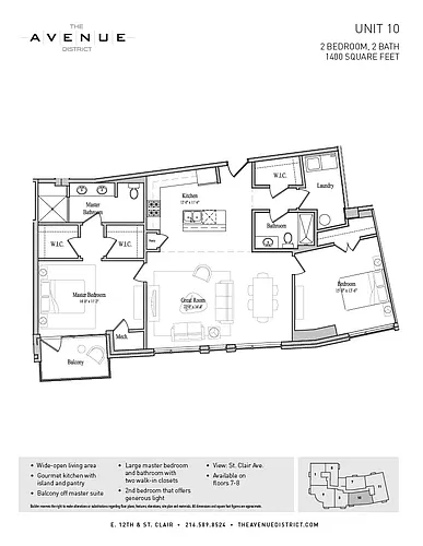 Floor plan 2BED/2BATH