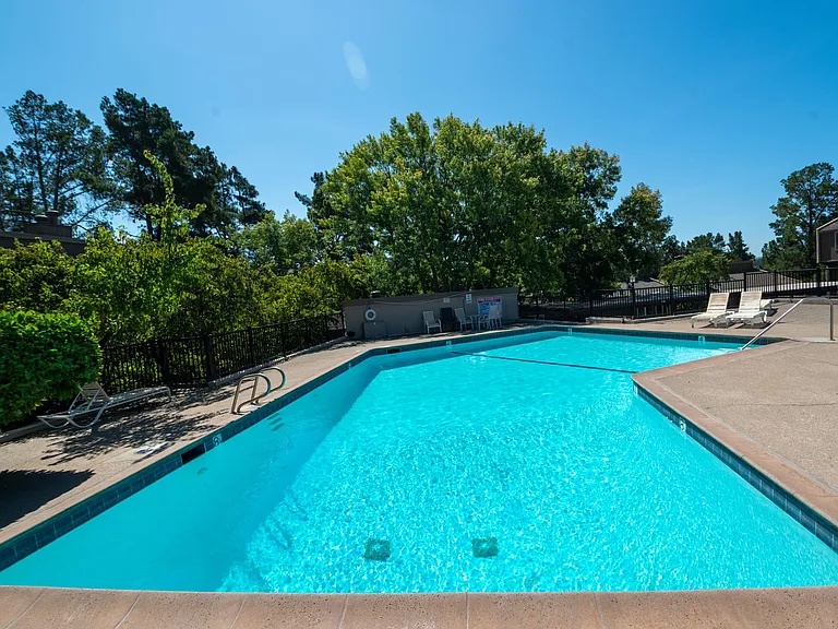 Complex pool step away - clean, well maintained, and quiet!
