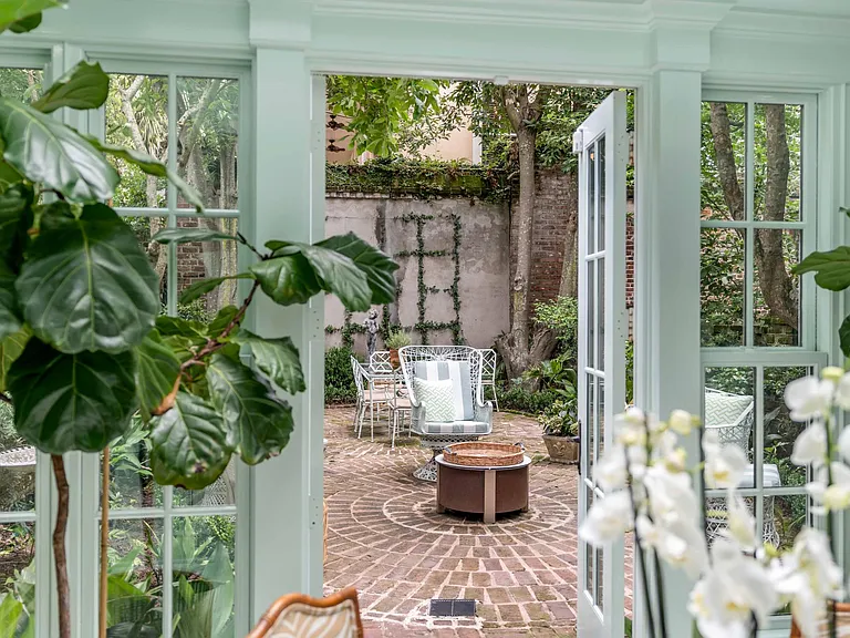 View from sunroom to garden (2).
