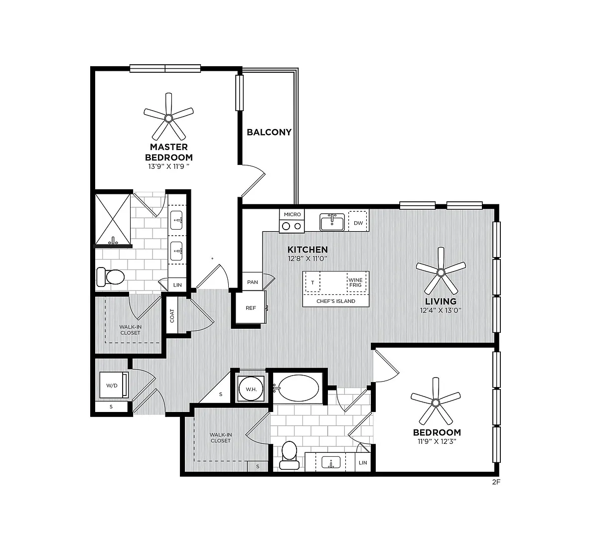 Floor plan Pinstripe Renovated