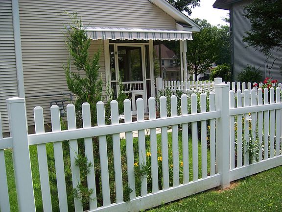 Small, fenced-in garden/play area