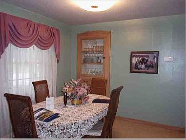 Dining room with built-in