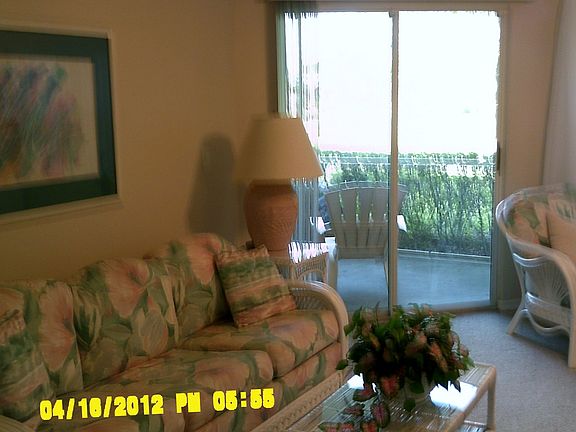 living room with lanai access